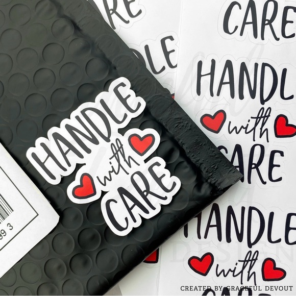 Handle with care - Sticker 2" (inches) (48ct.)  [GD59-48] - Picture 3 of 5